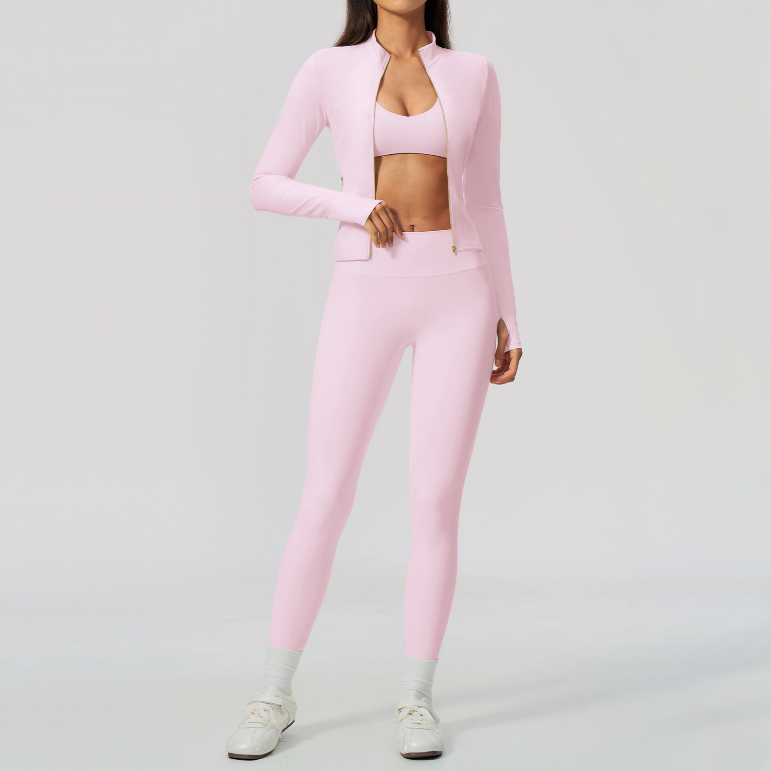 Women 2/3Pcs Yoga Set Zip Up T - đánh giá và giá Crossfit Equipment