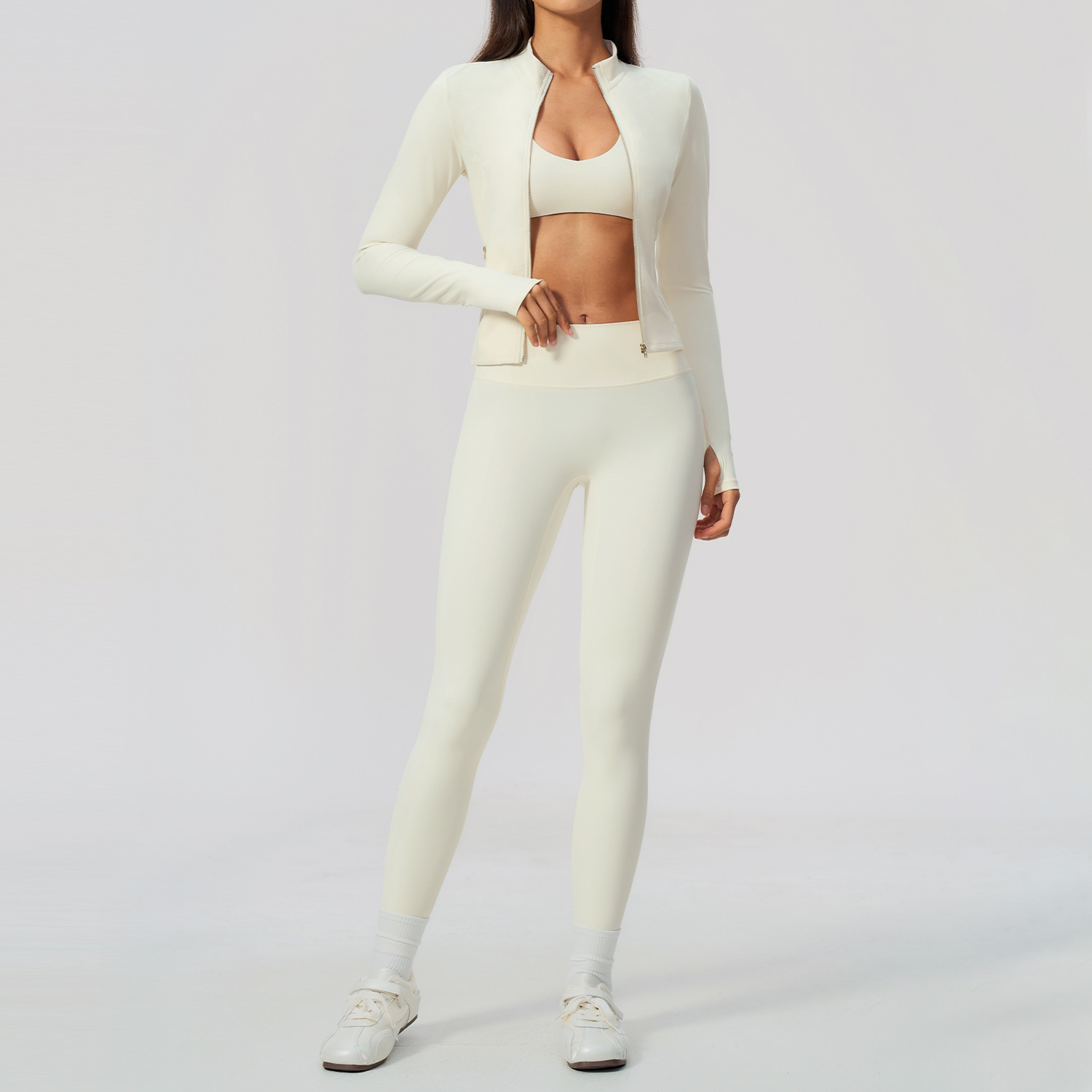 Women 2/3Pcs Yoga Set Zip Up T - đánh giá và giá Crossfit Equipment