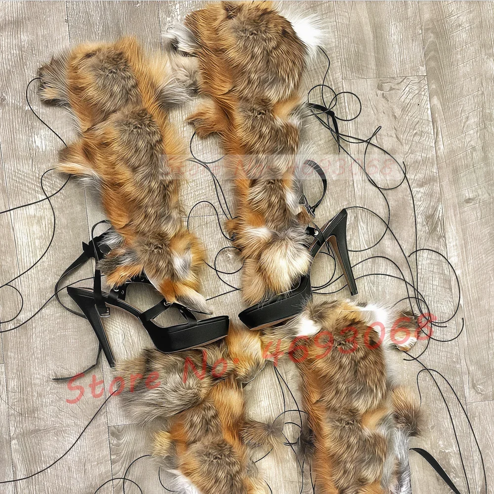 Real Fur Wrap Cross Tied Platf - đánh giá và giá Crossfit Lady
