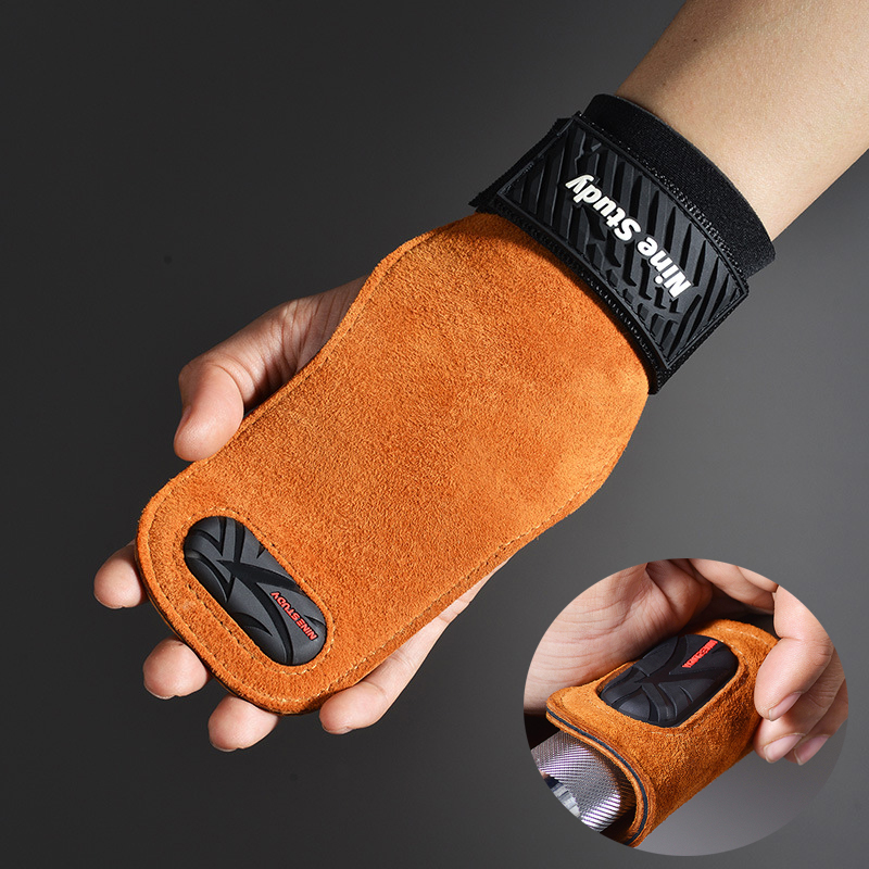 Cowhide Gym Grips Gloves Weigh - đánh giá và giá Crossfit Equipment