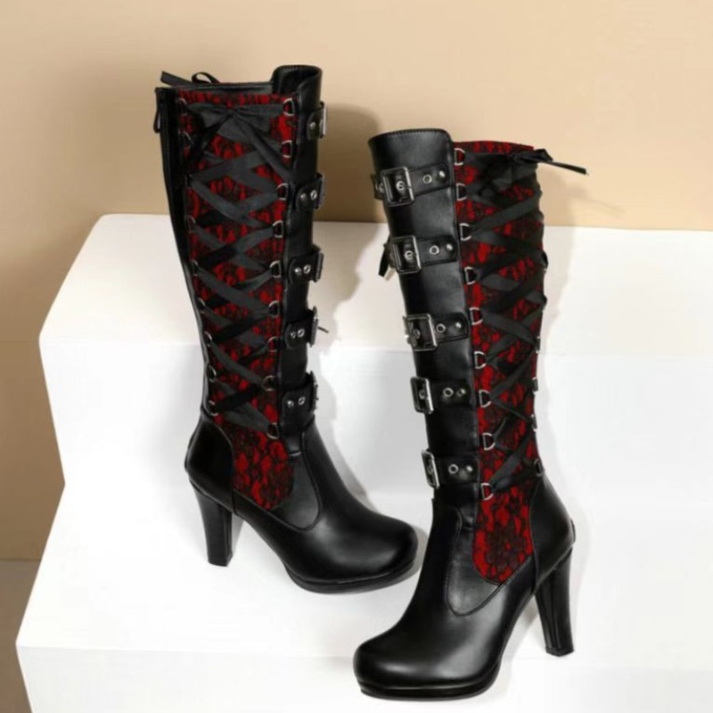 Punk Gothic Style Women's Knee - đánh giá và giá Crossfit Lady