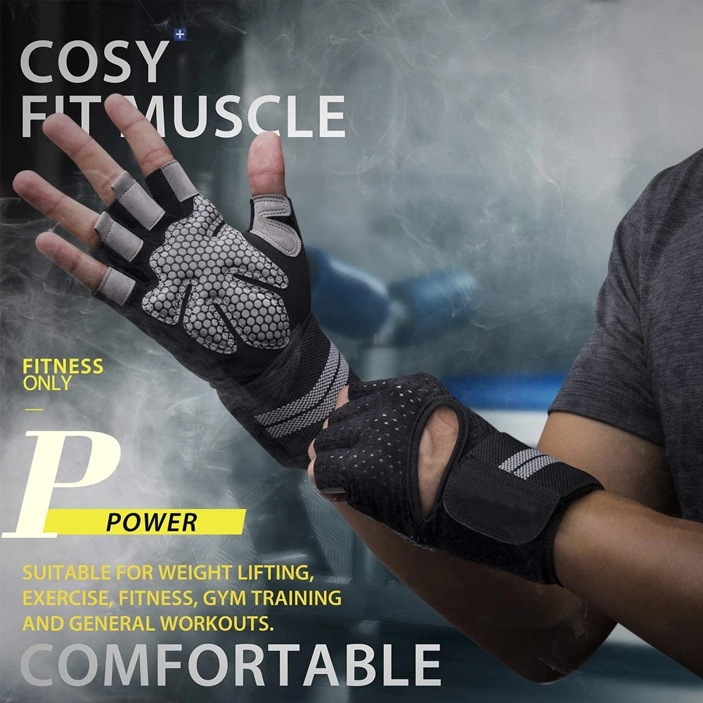1Pair Half Finger Gym Fitness  - đánh giá và giá Crossfit Equipment