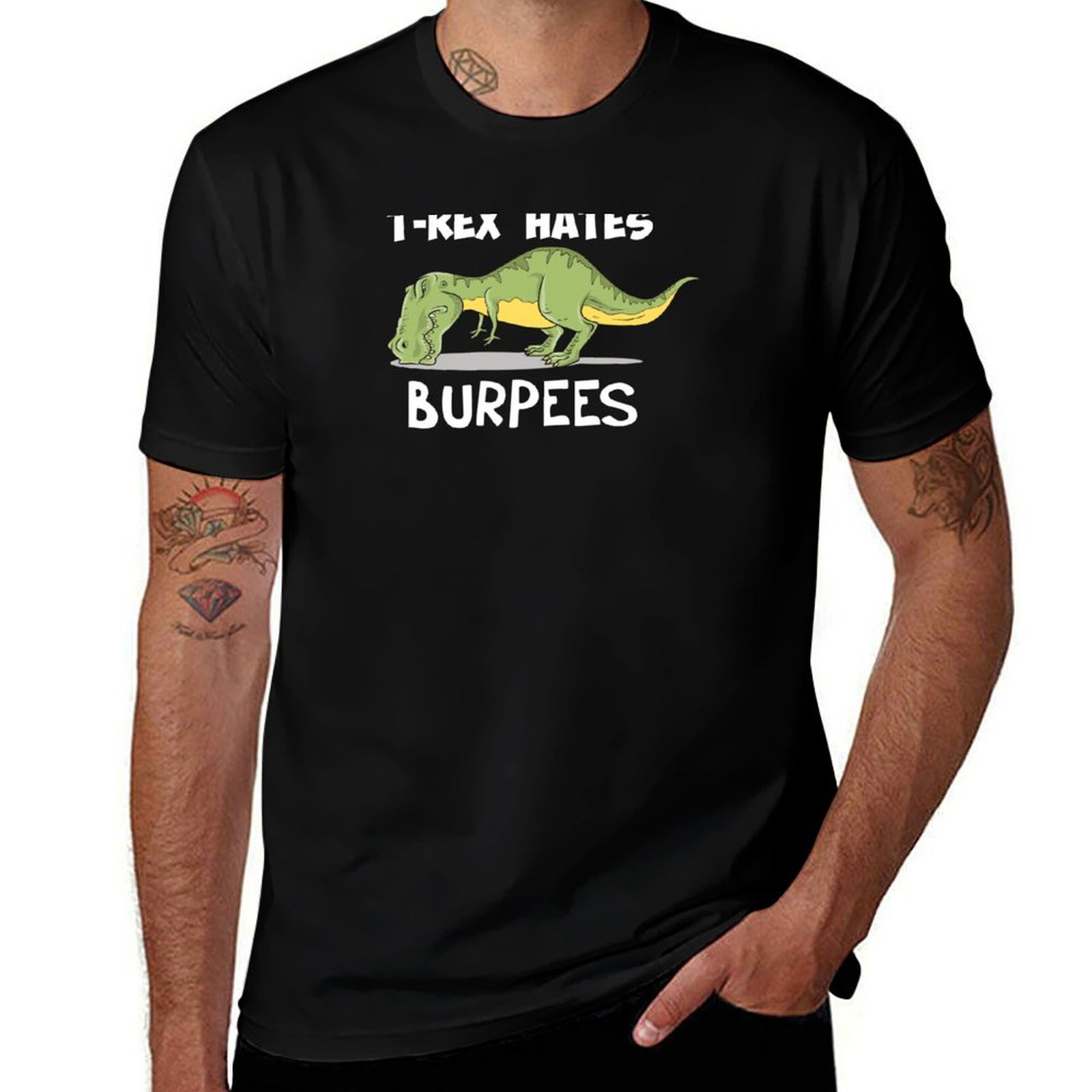 T-Rex Hates Burpees T-Shirt Su - đánh giá và giá Crossfit Mayhem